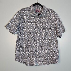 UNTUCKit Alverdi Men's X-Large Blue 100% Cotton Floral Print Button Down Shirt